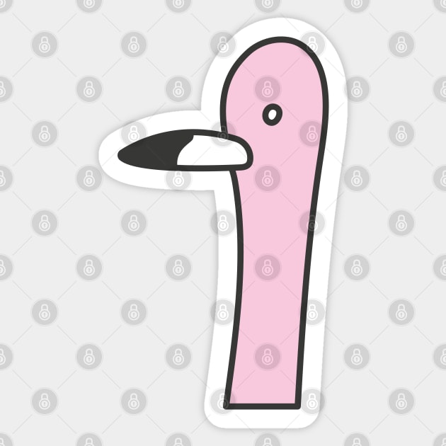 Funny Flamingo Ingo Sticker by artdorable